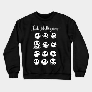 Jack Skeleton Face Moods Funny Crewneck Sweatshirt